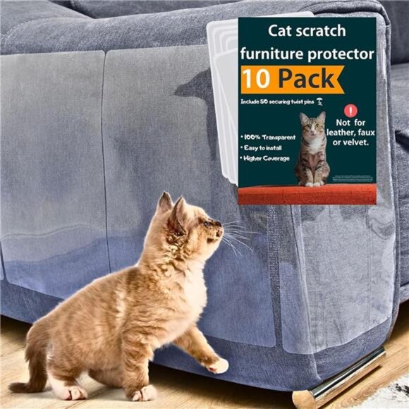Cat Couch Protector,10 Pack,Anti Cat Scratch Furniture Protector,Couch Protector - Picture 1 of 7